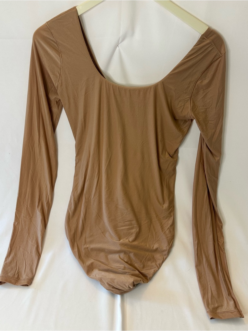 Aerie Smoother Extra Large Beige Long Sleeve Bodysuit New W/out Tag